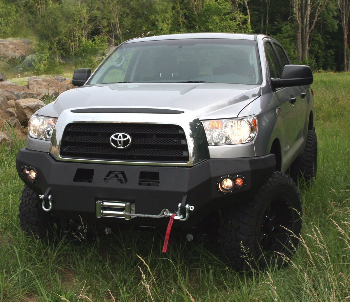Fab Fours Premium Heavy Duty Winch Front Bumper, No Guard, 2-Stage Black Powder Coat TT07-H1851-1