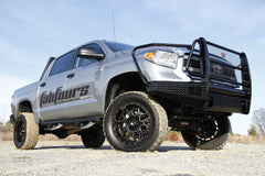 Fab Fours Black Steel Front Bumper, Full Grill Guard, 2-Stage Black Powder Coat TT14-K2860-1