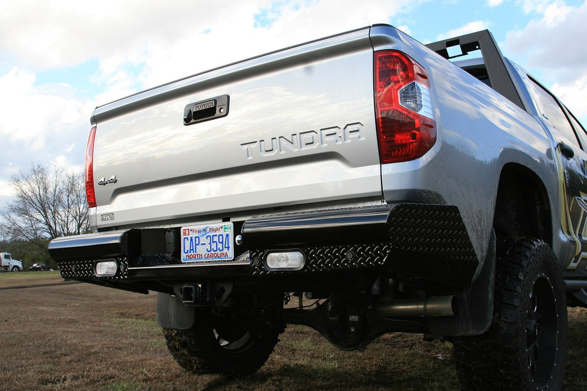 Fab Fours Black Steel Ranch Rear Bumper, 2-Stage Black Powder Coat TT14-T2850-1