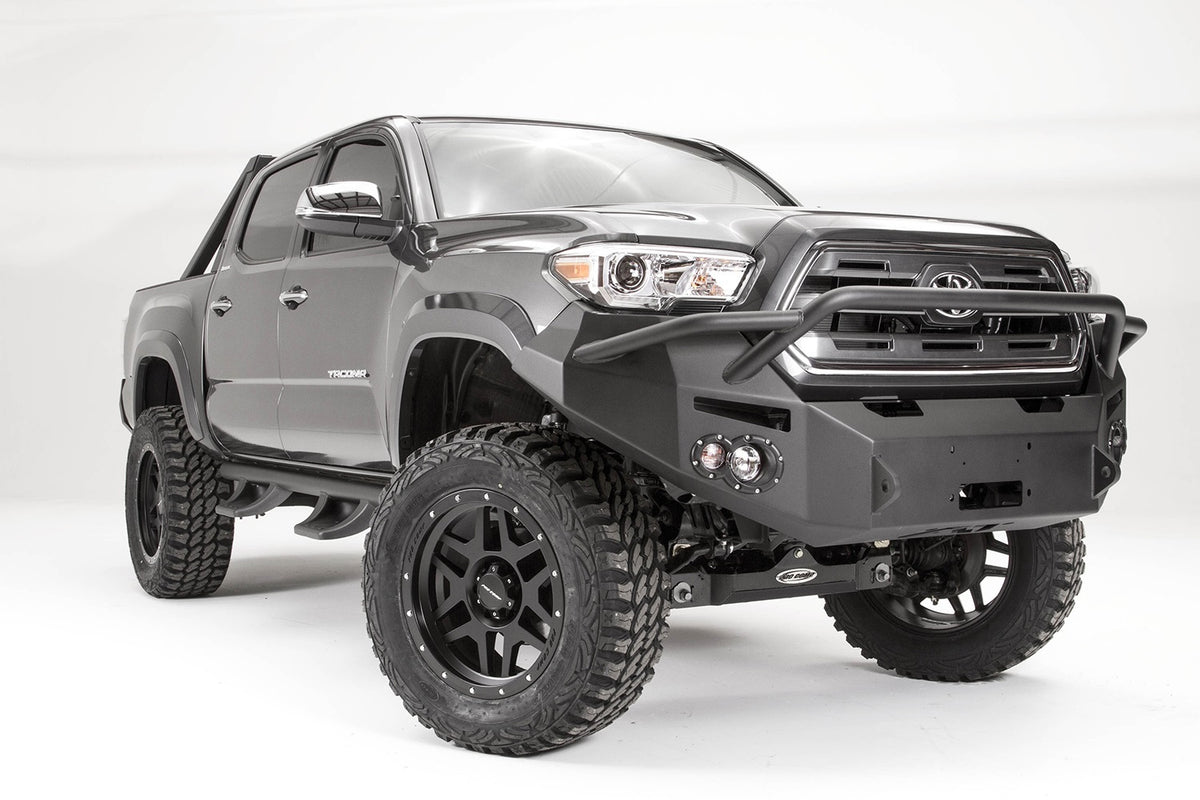 Fab Fours Premium Winch Front Bumper, Pre-Runner Guard, 2-Stage Black Powder Coat TT16-B3652-1