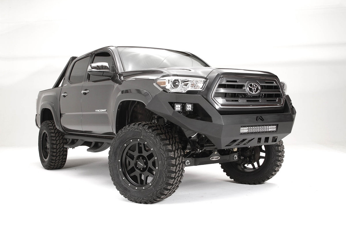 Fab Fours Vengeance Front Bumper, No Guard, 2-Stage Black Powder Coat TT16-D3651-1