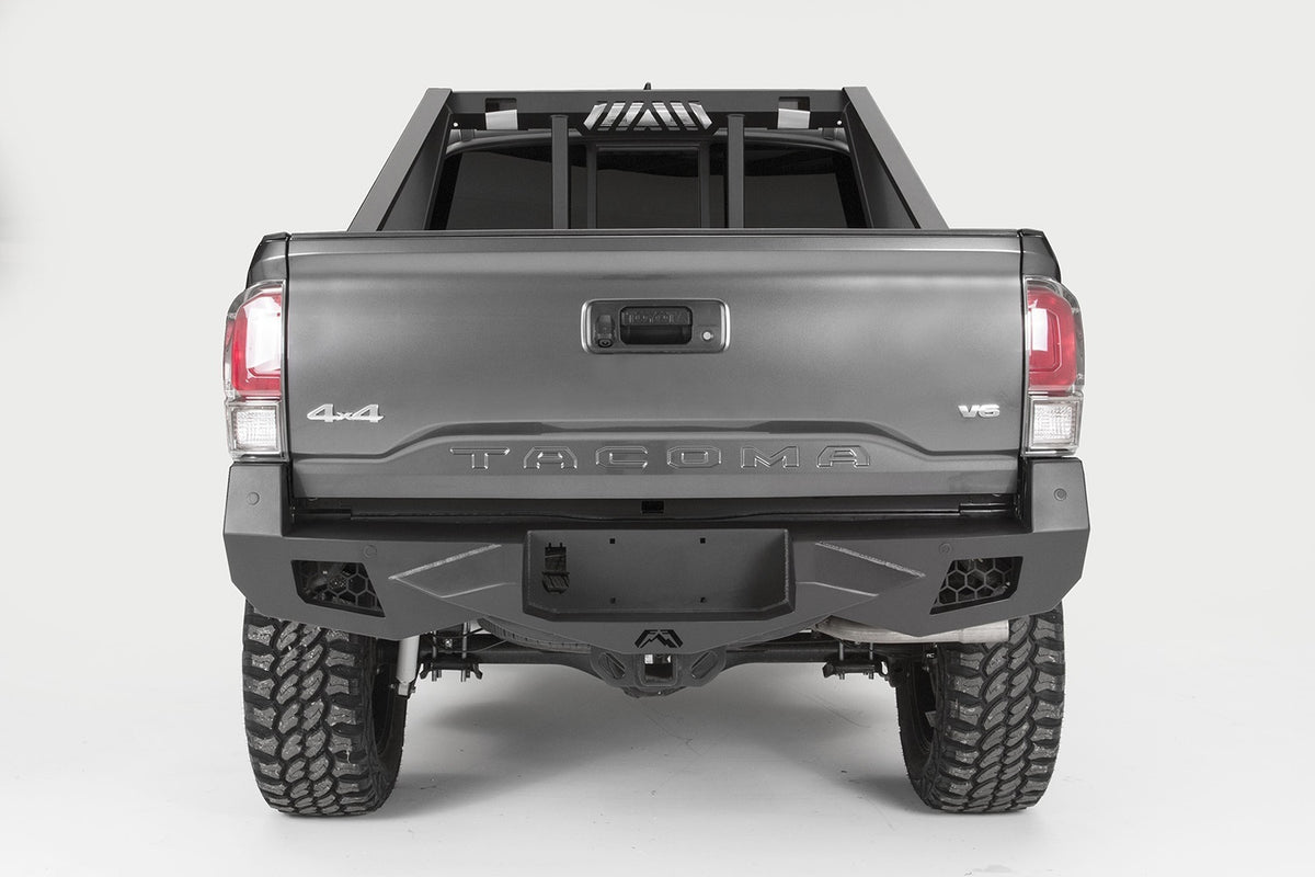 Fab Fours Vengeance Rear Bumper, 2-Stage Black Powder Coat TT16-E3651-1