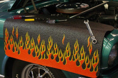 Fender Gripper Black and Orange Flames Mat FG2305