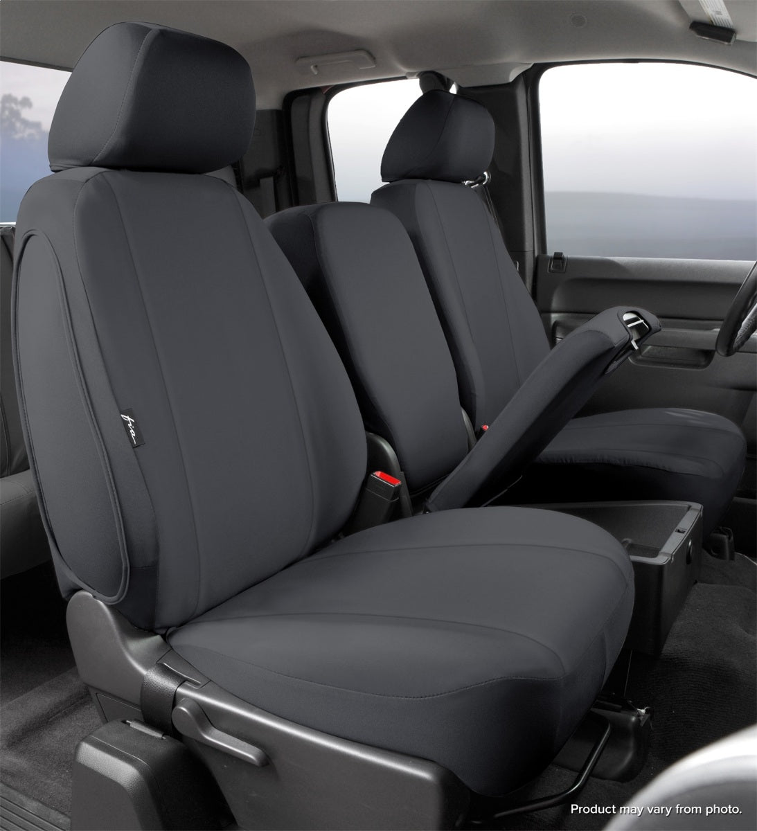 FIA Dura-Tech Pro Custom Seat Cover, Front 40/20/40 Split Seat, Black DT77-36BLACK