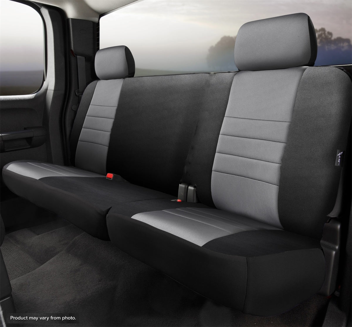 FIA Neo Neoprene Custom Seat Cover, 40/60 Split Seat, Black/Gray NP92-89GRAY