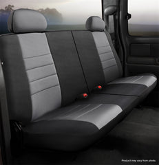 FIA Neo Neoprene Custom Seat Cover, Rear 50/50 Split Seat, Black/Gray NP95-13GRAY