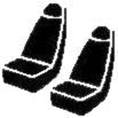 Fia OE33-2 CHARC OE Front Bucket Seat Cover Charc