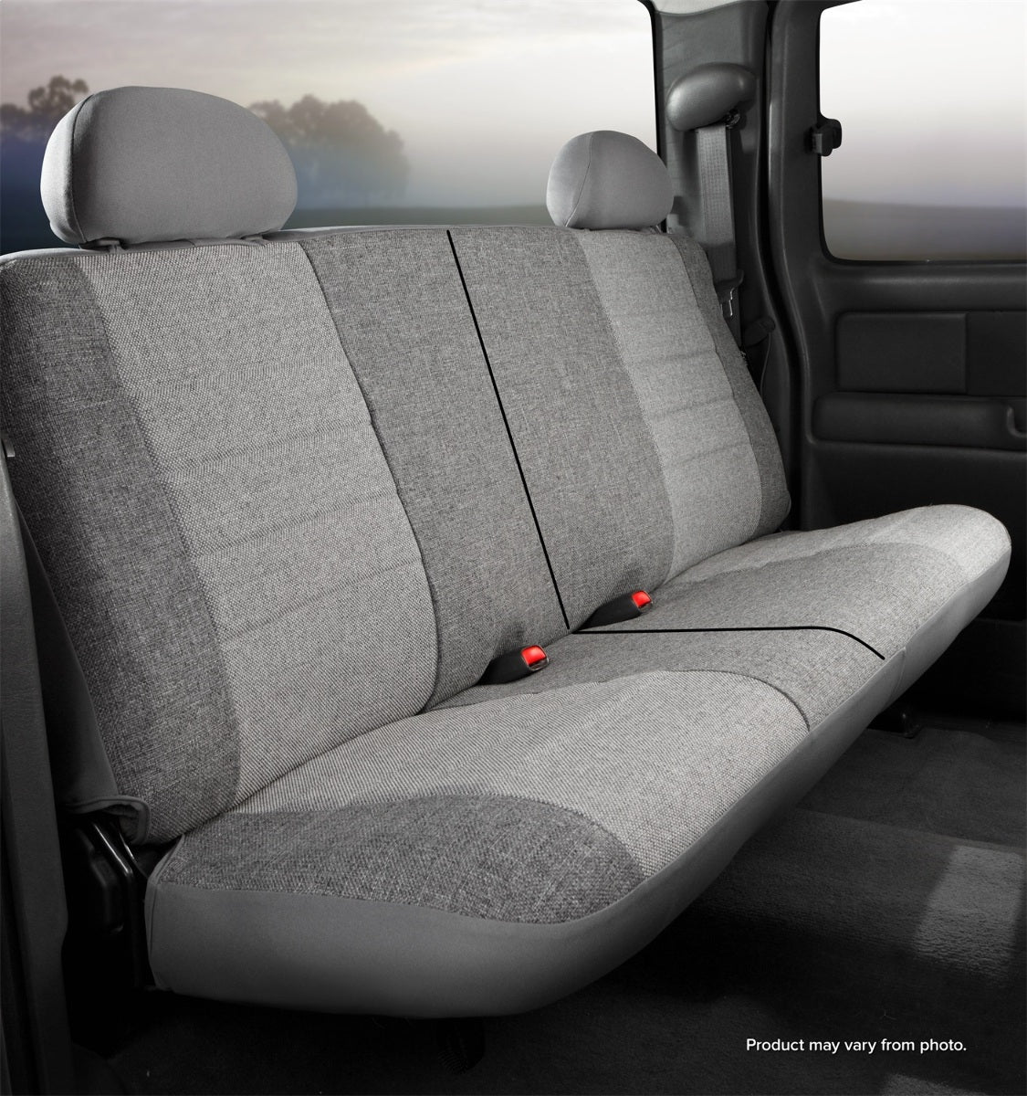 FIA OE Custom Seat Cover, Rear 50/50 Split Seat, Gray OE35-13GRAY
