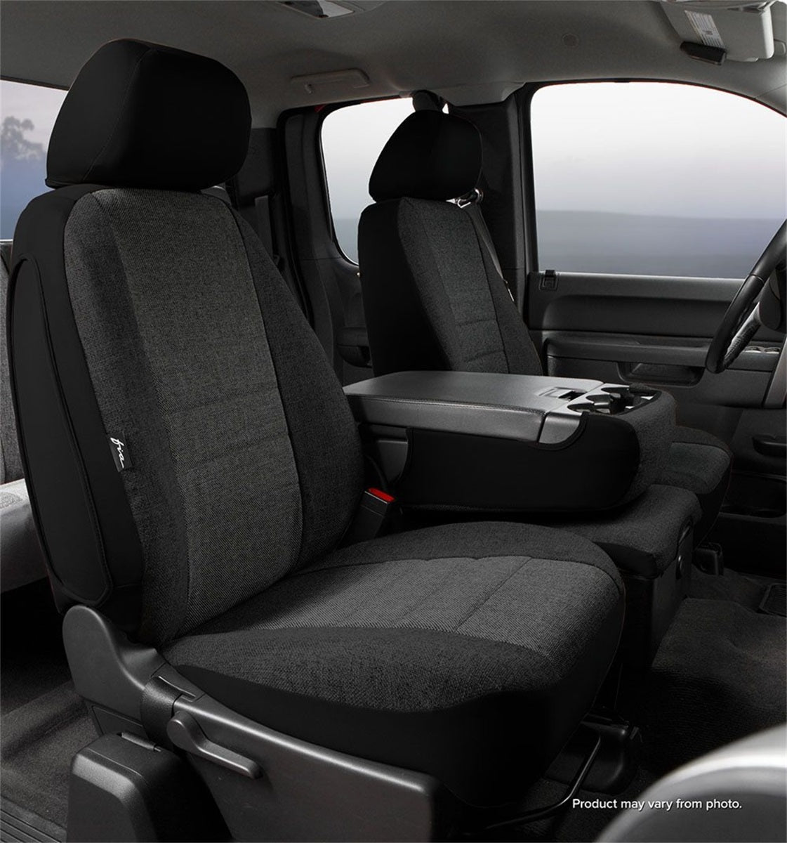 FIA OE Custom Seat Cover, Front 40/20/40 Split Seat, Charcoal OE37-43CHARC