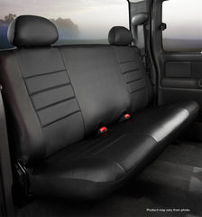 FIA LeatherLite Semi-Custom Seat Cover, Bench Seat, Solid Black SL601BLK/BLK