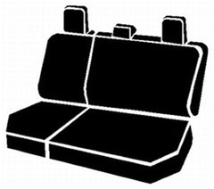 FIA LeatherLite Custom Seat Cover, 60/40 Split Seat, Black/Gray SL62-26GRAY