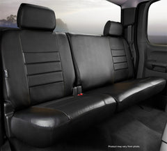 FIA LeatherLite Custom Seat Cover, 60/40 Split Seat, Solid Black SL62-88BLK/BLK
