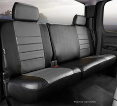 FIA LeatherLite Custom Seat Cover, 60/40 Split Seat, Black/Gray SL62-88GRAY