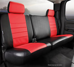 FIA LeatherLite Custom Seat Cover, 60/40 Split Seat, Black/Red SL62-88RED
