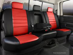 FIA LeatherLite Custom Seat Cover, 40/60 Split Seat, Black/Red SL62-90RED