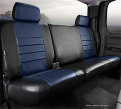 FIA LeatherLite Custom Seat Cover, Rear 60/40 Split Seat, Solid Black SL65-10BLK/BLK