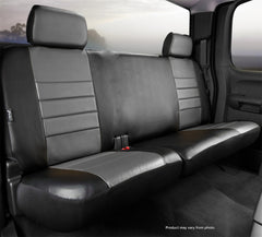 FIA LeatherLite Custom Seat Cover, Rear 60/40 Split Cushion, Black/Gray SL65-30GRAY