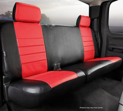 FIA LeatherLite Custom Seat Cover, Rear 60/40 Split Cushion, Black/Red SL65-30RED