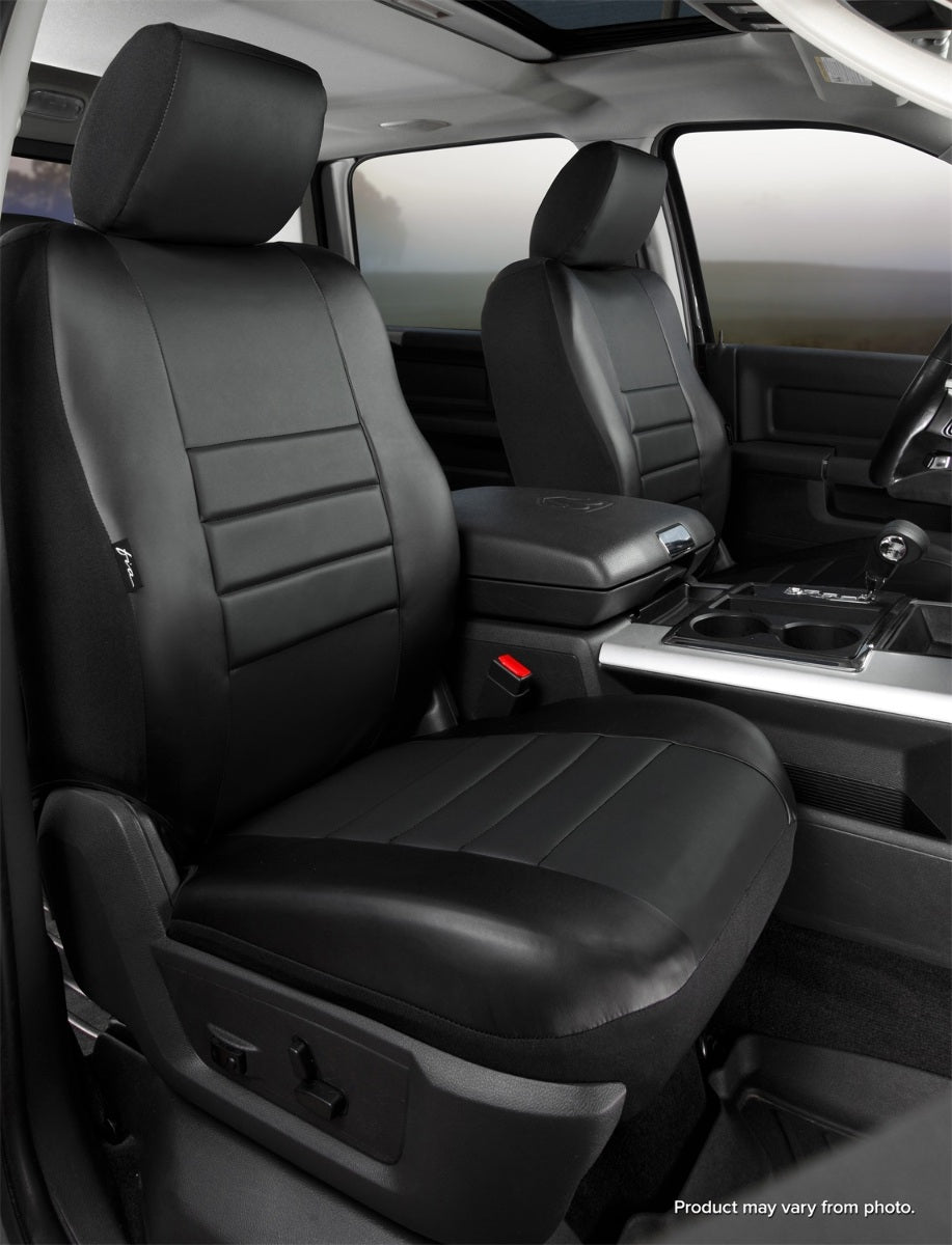 FIA LeatherLite Custom Seat Cover, Bucket Seats, Solid Black SL67-69BLK/BLK
