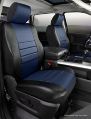 FIA LeatherLite Custom Seat Cover, Front Bucket Seats, Solid Black SL67-71BLK/BLK