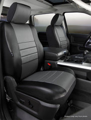 FIA LeatherLite Custom Seat Cover, Front Bucket Seats, Black/Gray SL68-40GRAY