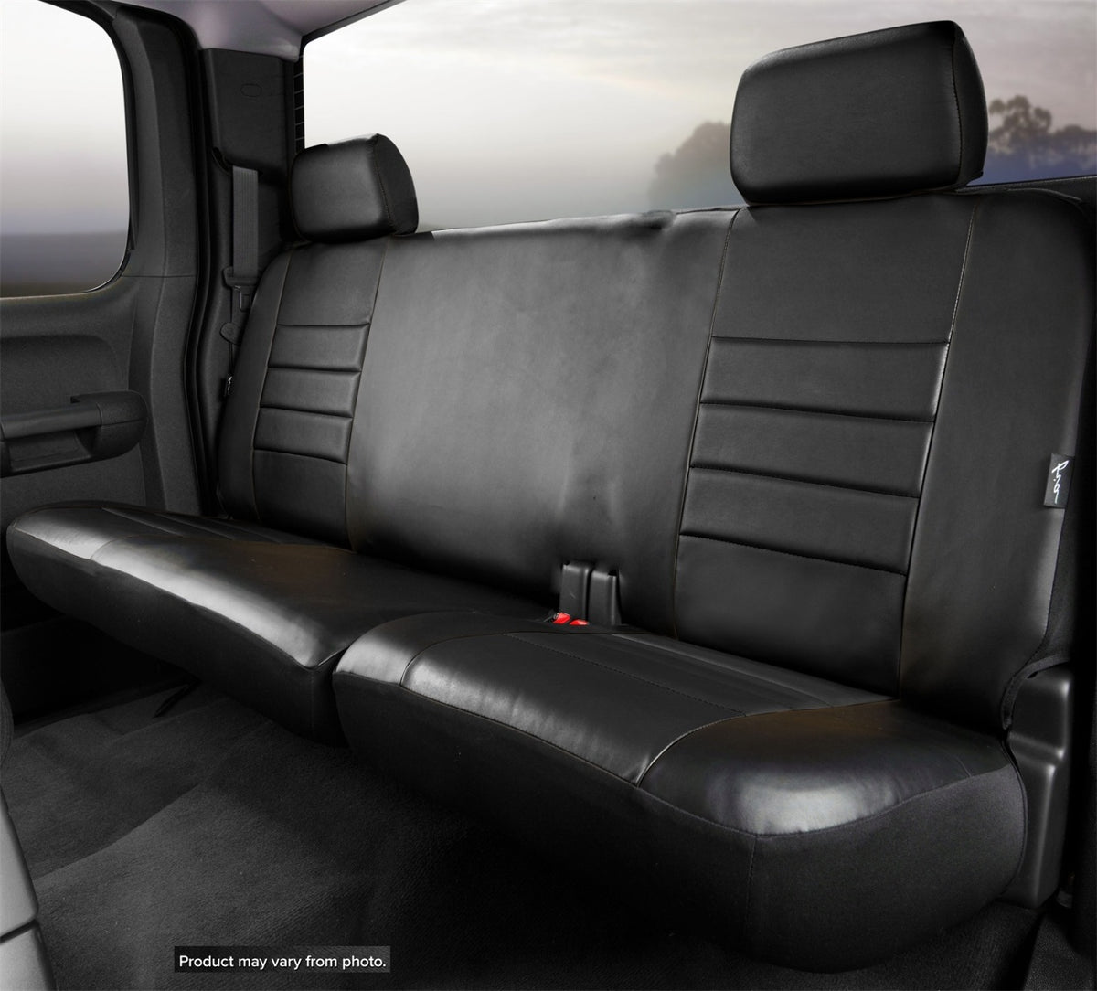 FIA LeatherLite Custom Seat Cover, Bucket Seats, Solid Black SL69-57BLK/BLK