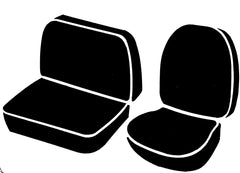 Fia TR40-71 BLACK TR Front Bench/Bucket Seat Cover Black