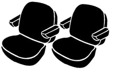 Fia TR43-5 WINE TR Front Low Back Bucket Seat Cover Wine