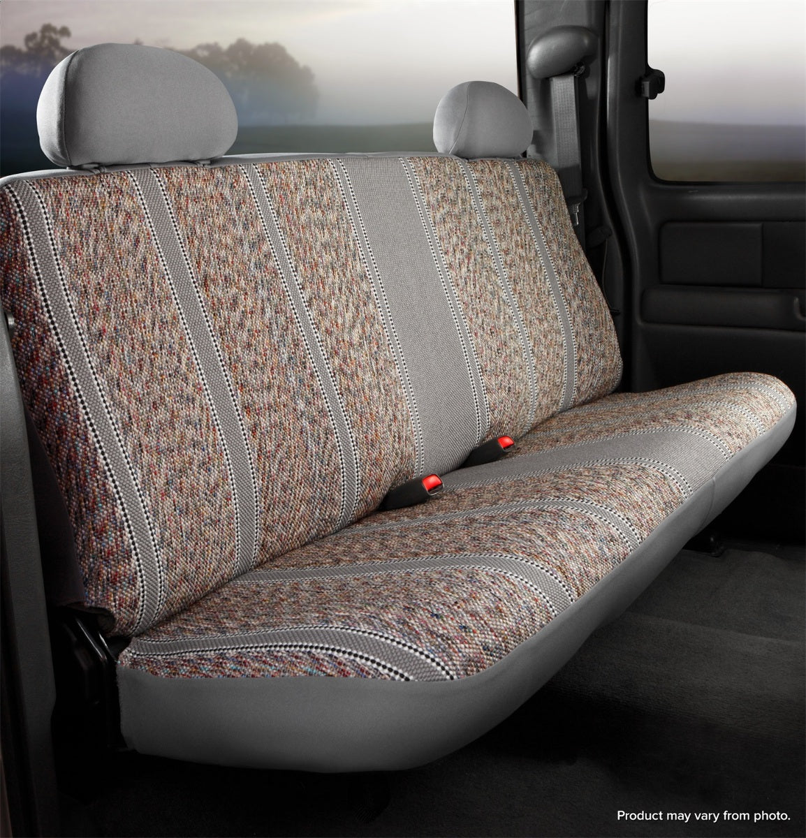 FIA Wrangler Custom Seat Cover, Rear Bench Seat, Gray TR45-12GRAY