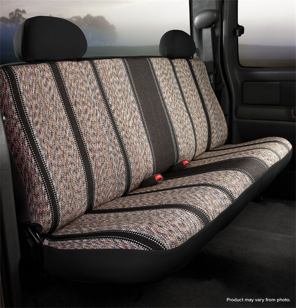 FIA Wrangler Custom Seat Cover, Rear Bench Seat, Black TR45-14BLACK