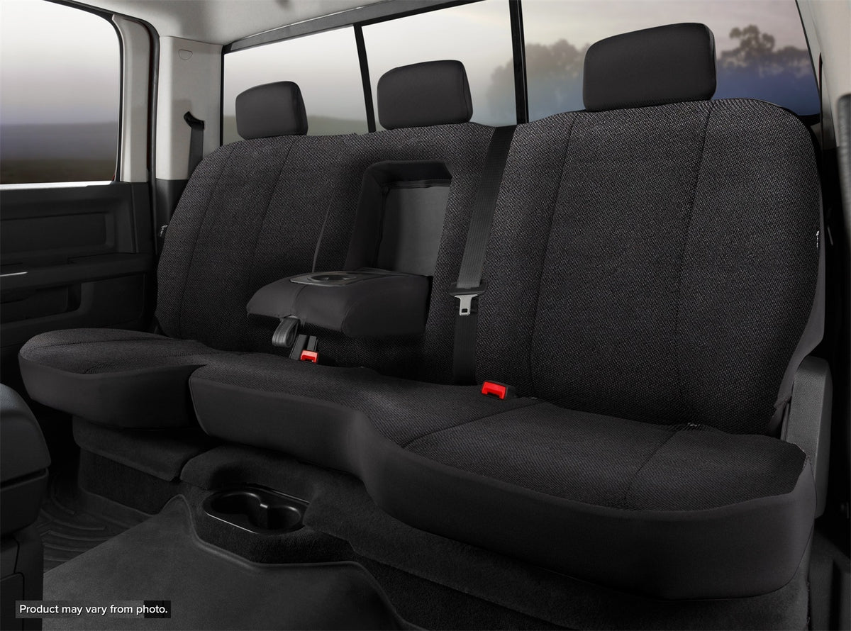 FIA Wrangler Solid Custom Seat Cover, 60/40 Split Seat, Black TRS42-79BLACK