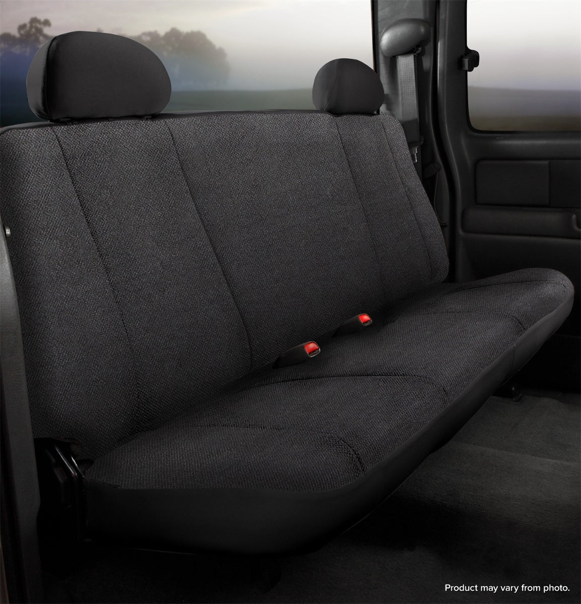 FIA Wrangler Solid Custom Seat Cover, Rear Bench Seat, Black TRS45-12BLACK