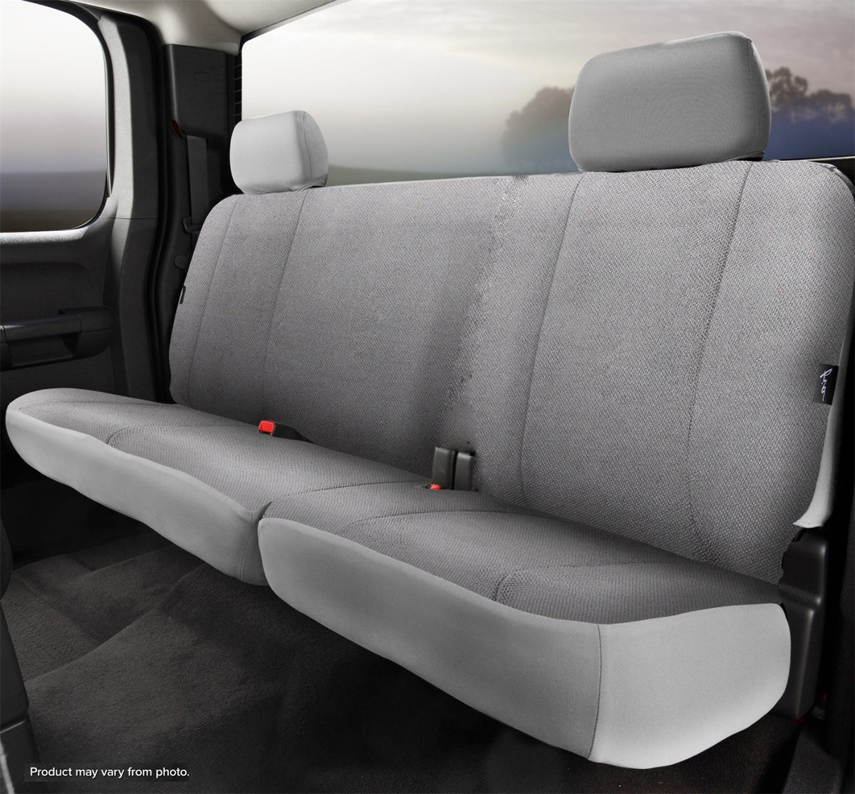 FIA Wrangler Solid Custom Seat Cover, Rear 40/60 Split Seat, Gray TRS45-2GRAY