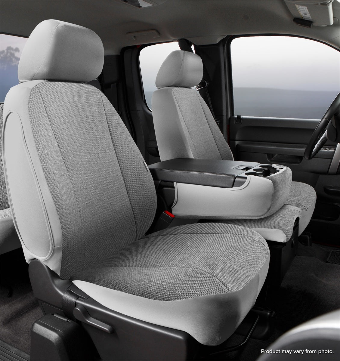 FIA Wrangler Solid Custom Seat Cover, 40/20/40 Split Seat, Gray TRS49-58GRAY