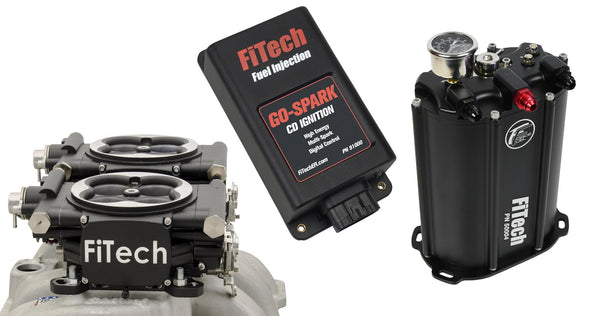 FiTech 93562 Go EFI 2x4 System (Black Finish) Master Kit w/ Force Fuel, Fuel Delivery System