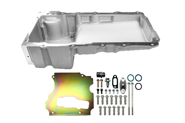 FiTech 130001 Plus LS Swap Oil Pan Standard Profile Satin 6.00L w/Filter Capacity