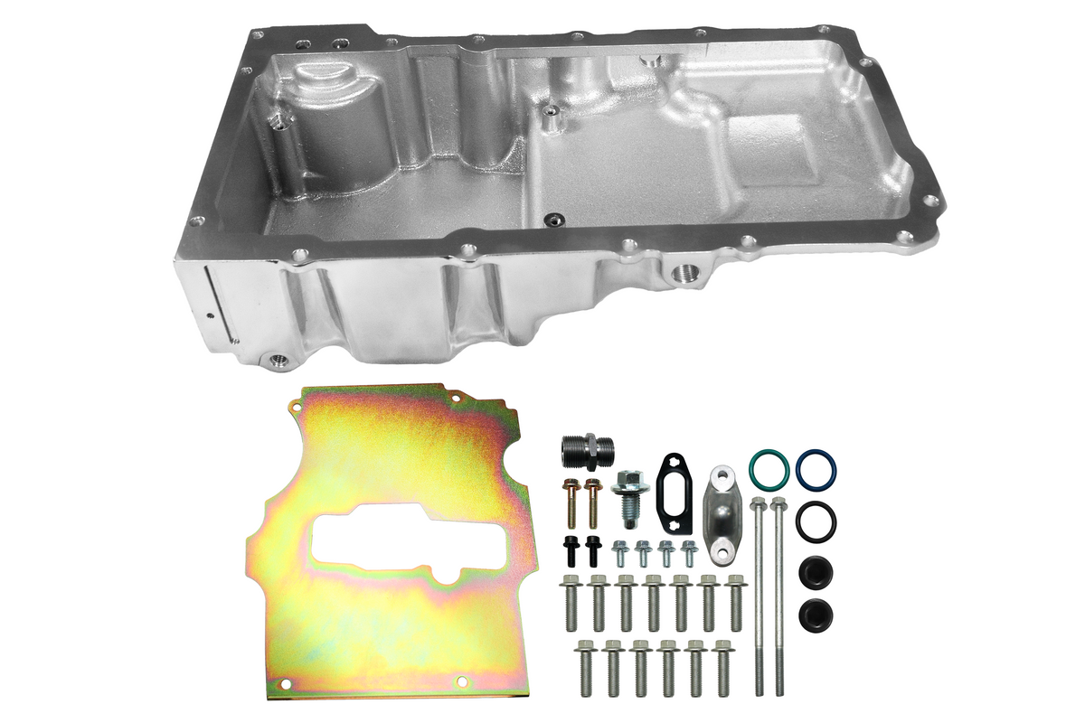 FiTech 130103 Plus LS Swap Oil Pan Ultra Low Profile Polished 6.10L w/Filter Capacity