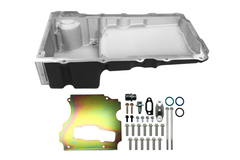 FiTech 130201 Plus LS Swap Oil Pan Standard Profile Black 6.00L w/Filter Capacity