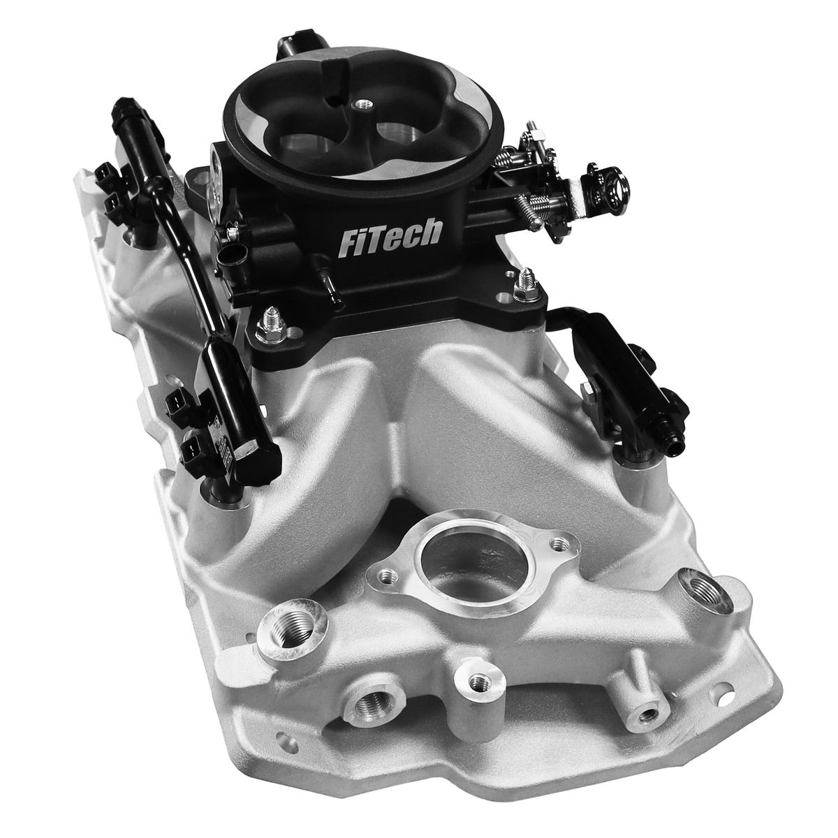 FiTech 30-12-611 Ultra Port 750 HP Chevy Small Block Port EFI System Uni Black Finish