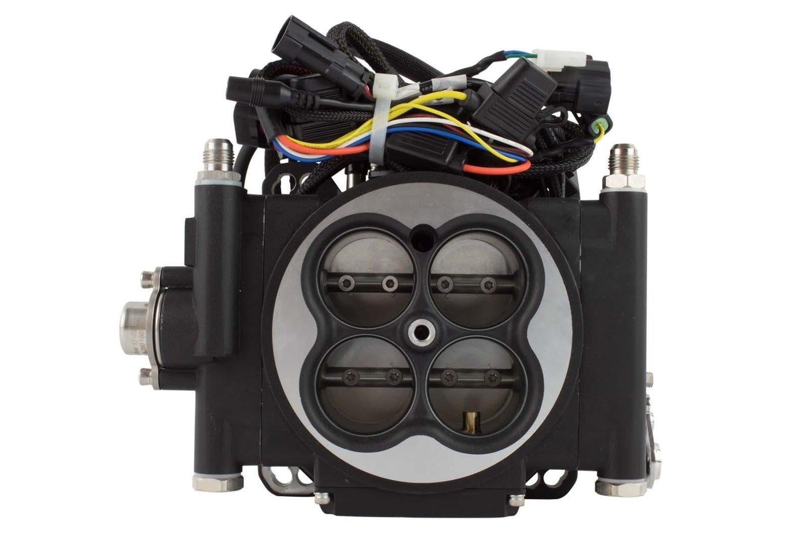 FiTech 30002 Go EFI 4 Series Self-Tuning Throttle-Body EFI System Kit (Matte Black, 600 HP)