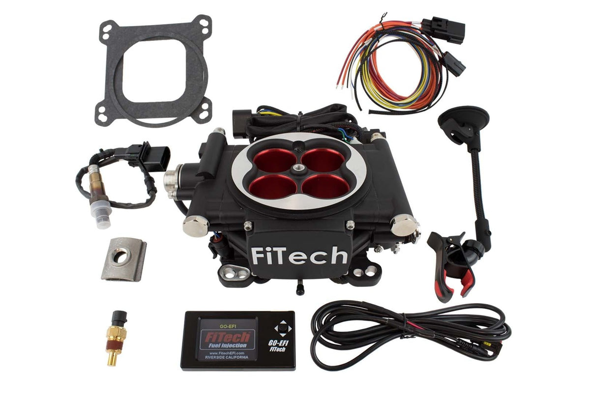 FiTech 30004 Go EFI 4 Series Power Adder System Kit (Matte Black, 600 HP)