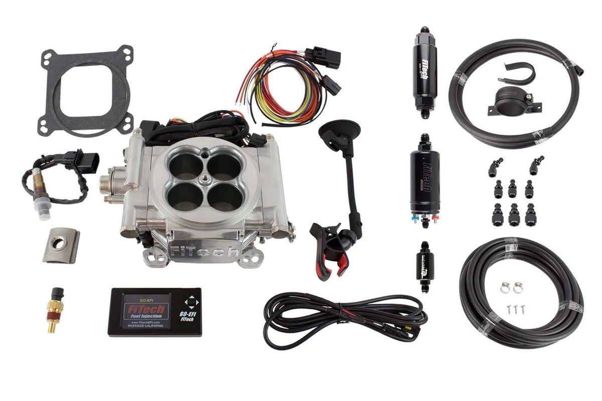 FiTech 31001 Go EFI 4 System Master Kit (Aluminum, 600 HP, Inline Fuel Pump)