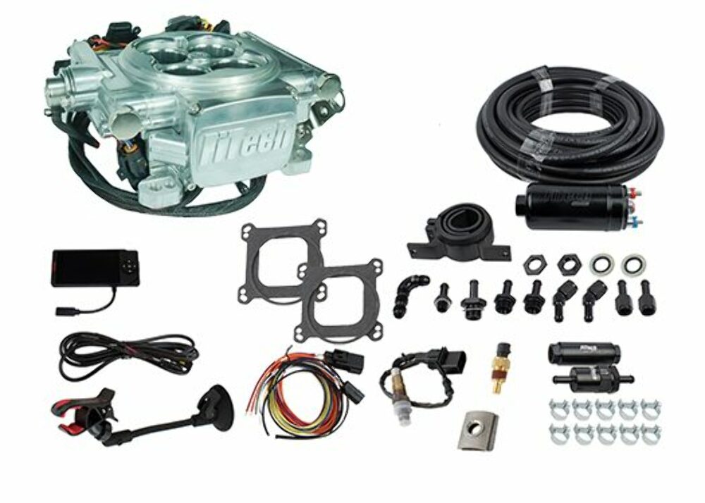 FiTech 31006 Go EFI 4 600 HP Power Adder Bright Alum EFI Sys w/ Inline Fuel Delivery Master