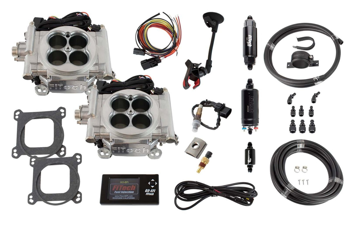 FiTech 31061 Go EFI 8 Power Adder System Master Kit (Aluminum, 1200 HP, Inline Fuel Pump)