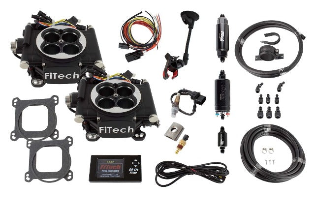 FiTech 31062 Go EFI 8 Power Adder System Master Kit (Matte Black, 1200 HP, Inline Fuel Pump)