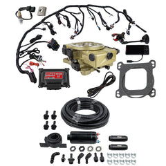 FiTech 31071 Retro LS 650 HP Classic Gold EFI System Master Kit