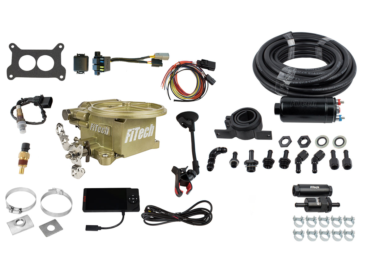 FiTech 31091 Go EFI 2 Barrel 400 HP Classic Gold EFI System Master Kit