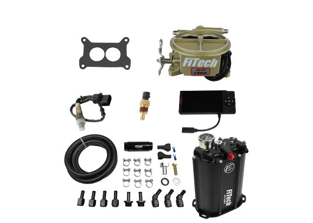 FiTech 35001 Go EFI 2 Barrel EFI 400HP Classic Gold, w/ Force Fuel, Fuel Delivery System