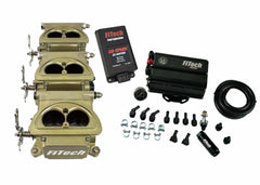 FiTech 35561 Go EFI 3x2 Tri Power 600 HP Classic Gold EFI System w/ Force Fuel Mini Delivery