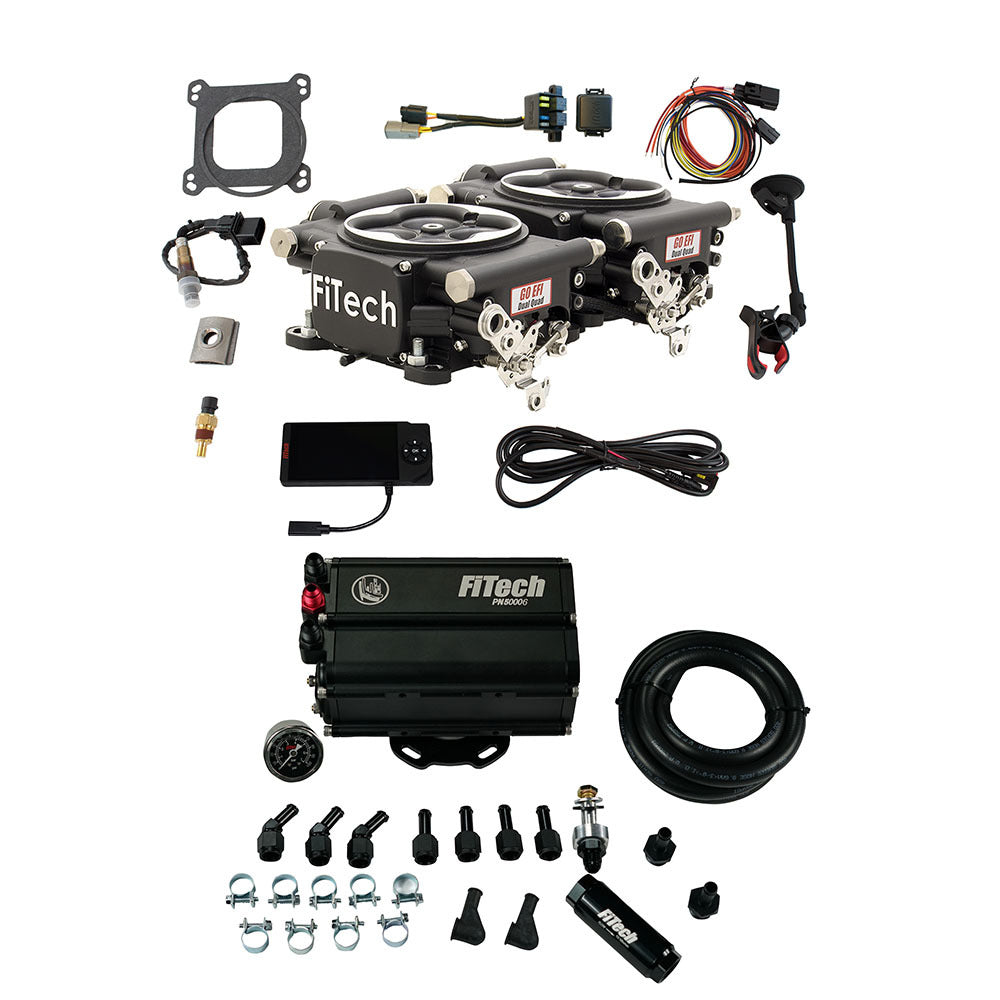 FiTech 35662 Go EFI 2x4 625 HP Matte Black EFI System Master Kit